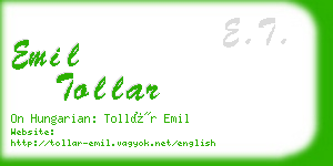 emil tollar business card